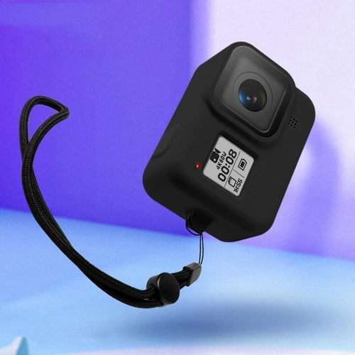 GOPRO Shockproof Silicone Case with Lanyard for HERO8 - Black
