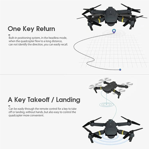 Foldable Quadcopter Drone 4k HD RC