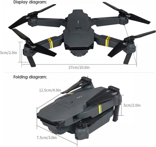 Foldable Quadcopter Drone 4k HD RC