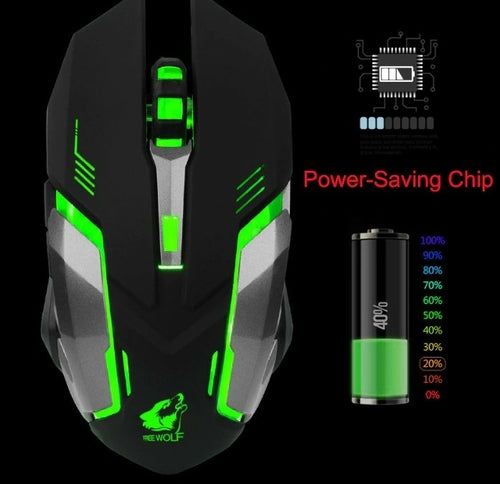 Ninja Dragon Stealth Wireless Silent LED Gaming Mouse