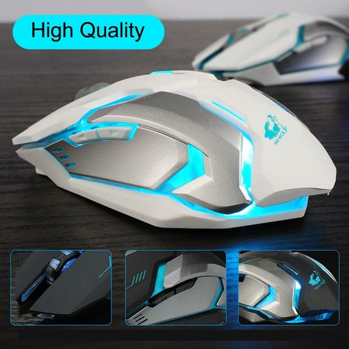 Ninja Dragon Stealth Wireless Silent LED Gaming Mouse