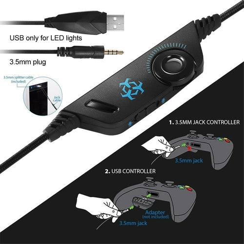 Dragon  LED Gaming Headset with Microphone